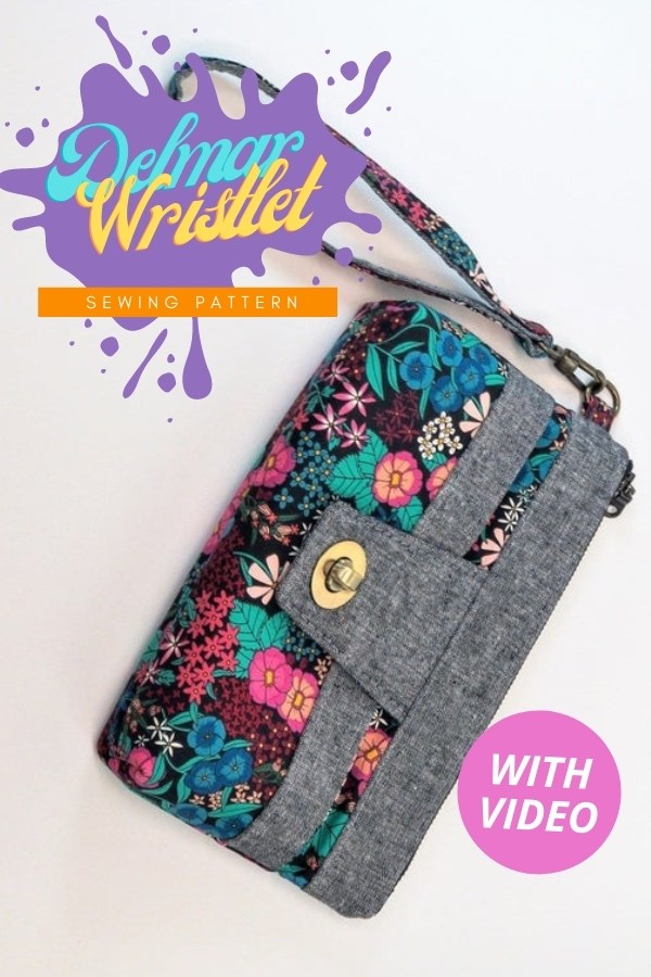 Delmar Wristlet sewing pattern (with video)