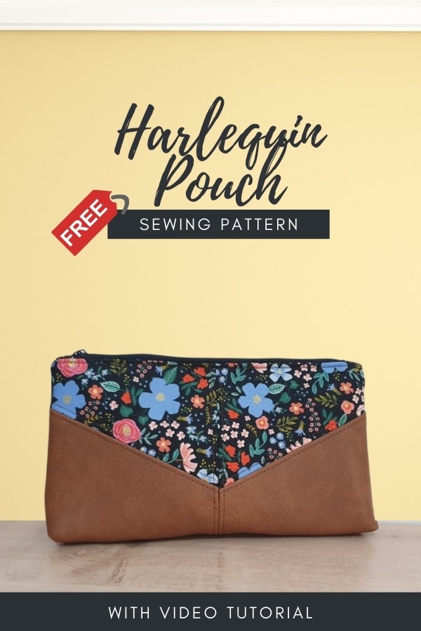 Harlequin Pouch FREE sewing pattern (with video) - Sew Modern Bags