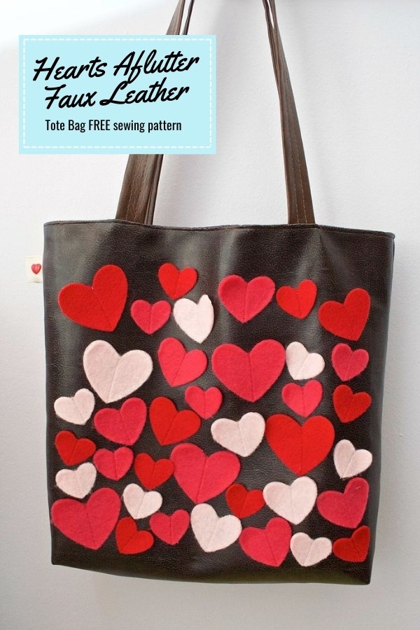 Free Red Heart Heart Tote Bag Pattern