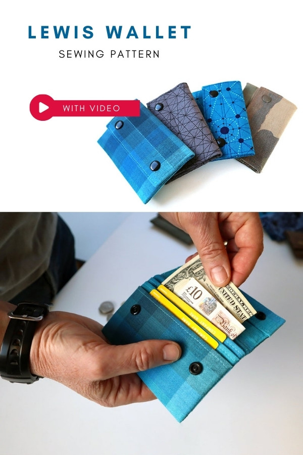 Lewis Wallet sewing pattern (with video)