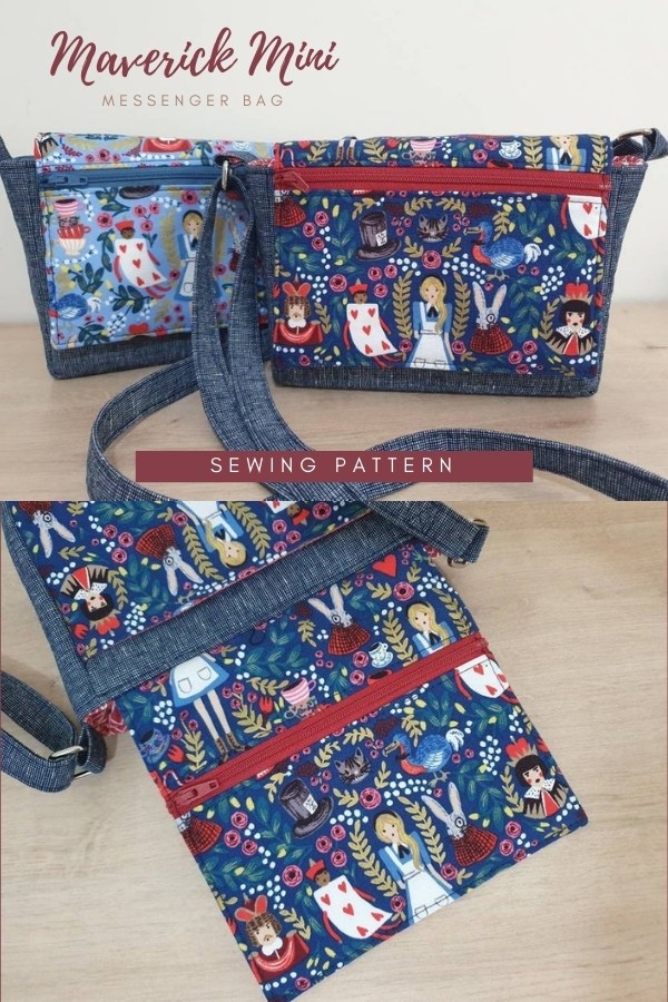 Maverick Mini Messenger Bag sewing pattern - Sew Modern Bags