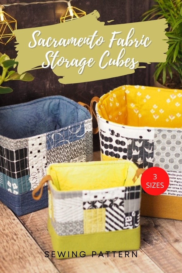 Sacramento Fabric Storage Cubes (3 sizes) sewing pattern