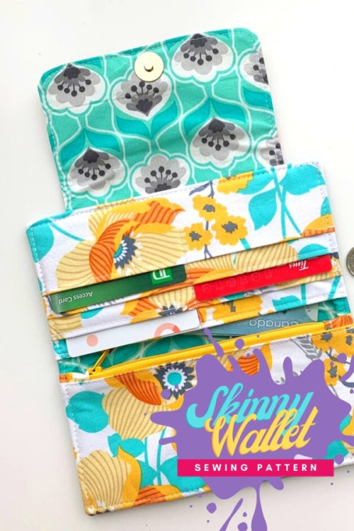 Skinny Wallet sewing pattern - Sew Modern Bags