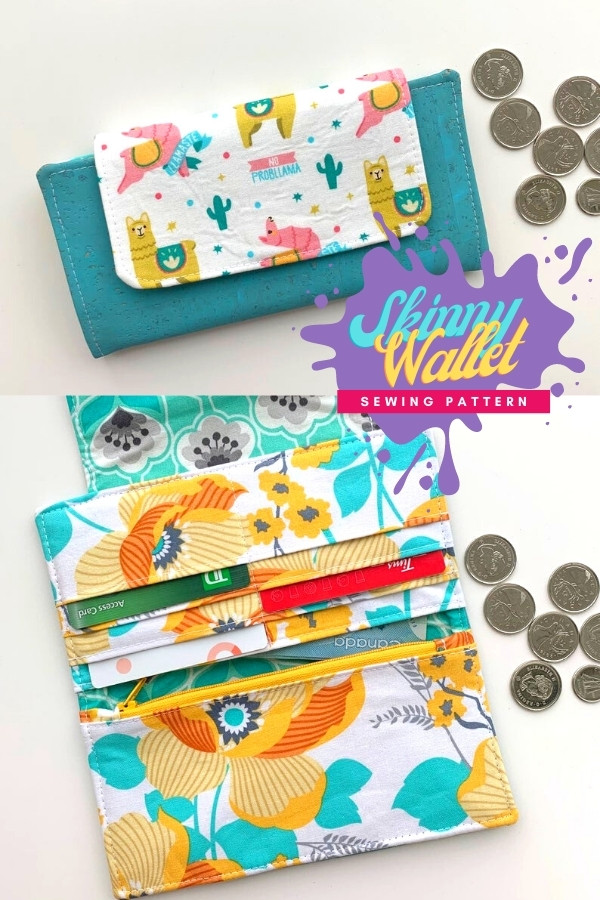 Skinny Wallet sewing pattern