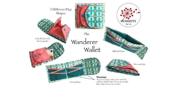 Wanderer Wallet sewing pattern - Sew Modern Bags