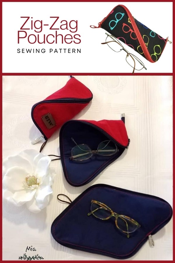 Zig-Zag Pouches (3 sizes) sewing patterns