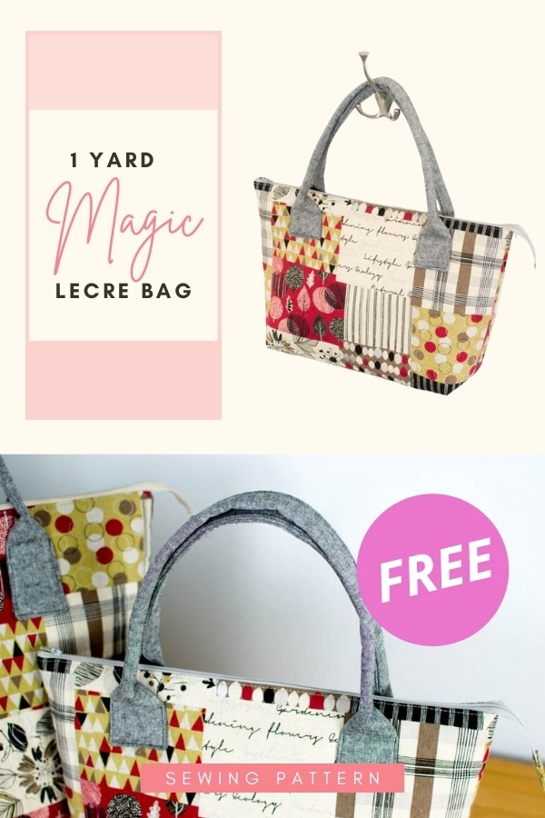 1 Yard Magic Lecre Bag FREE sewing pattern