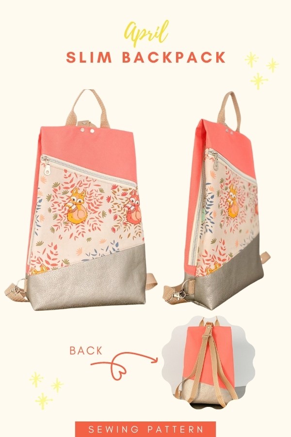 April Slim Backpack sewing pattern