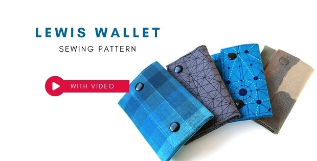 Lewis Wallet sewing pattern (with video)