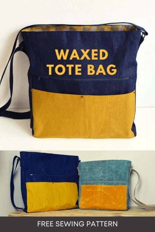 Waxed Tote Bag FREE sewing pattern Sew Modern Bags