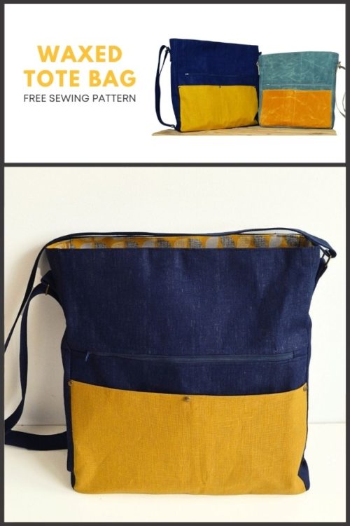 Waxed Tote Bag FREE sewing pattern Sew Modern Bags