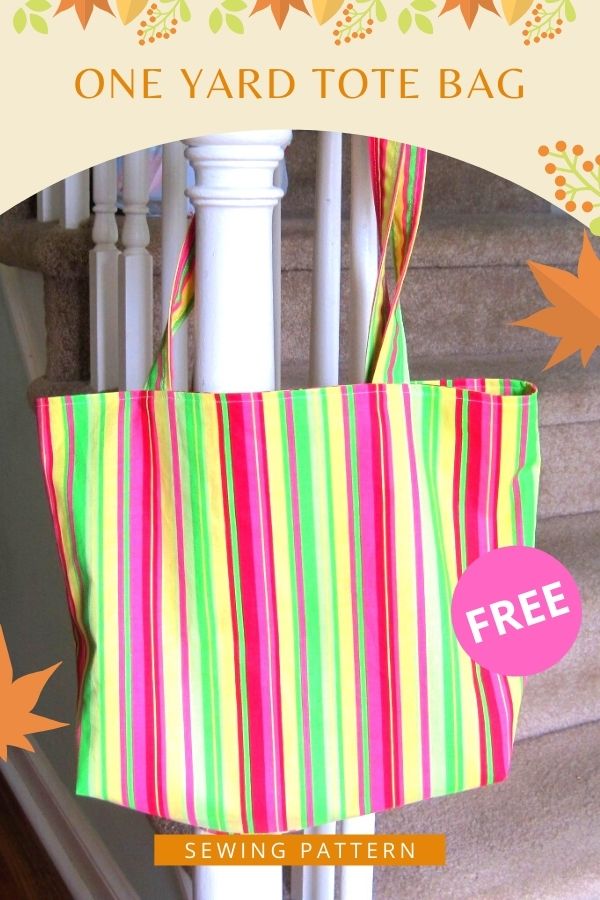 One Yard Tote Bag FREE sewing pattern