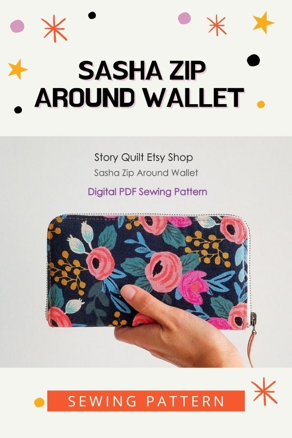 Sasha Zip Around Wallet sewing pattern