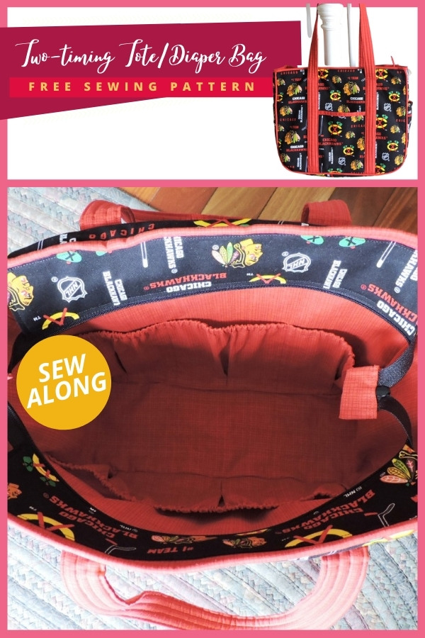 Two-timing Tote/Diaper Bag FREE sewing pattern sew-along