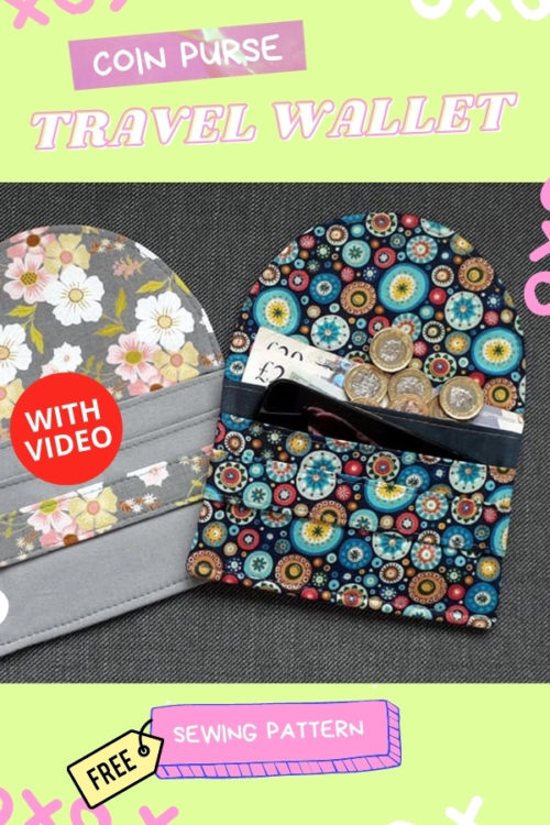 Coin Purse Travel Wallet FREE sewing pattern (with video) - Sew Modern Bags