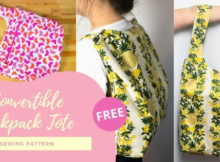 Convertible Backpack Tote FREE sewing pattern