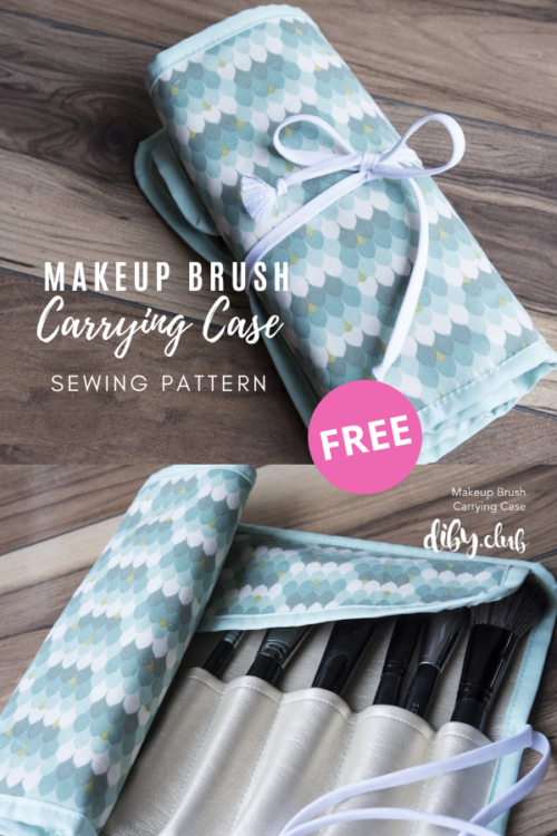 Makeup Brush Carrying Case FREE sewing pattern - Sew Modern Bags