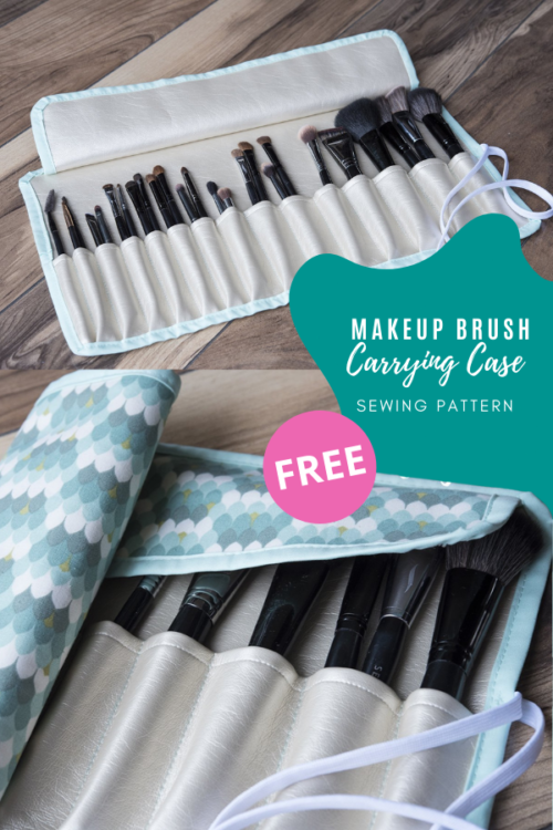 Makeup Brush Carrying Case FREE sewing pattern - Sew Modern Bags
