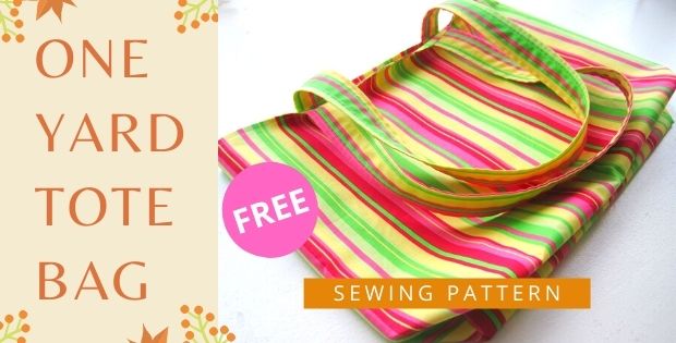 One Yard Tote Bag FREE sewing pattern - Sew Modern Bags
