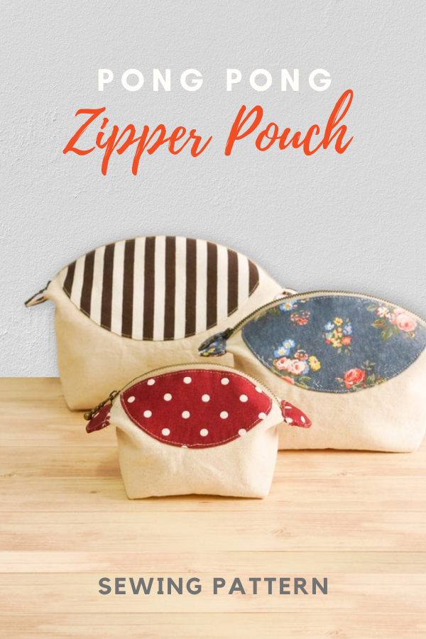 Pong Pong Zipper Pouch sewing pattern - Sew Modern Bags