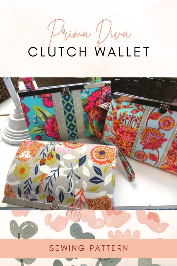 Prima Diva Clutch Wallet sewing pattern - Sew Modern Bags