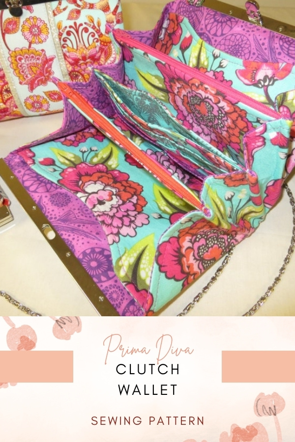 Prima Diva Clutch Wallet sewing pattern