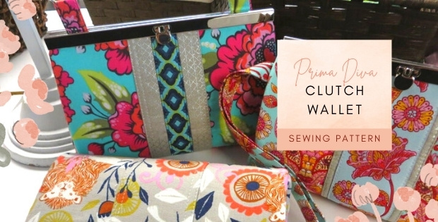 Prima Diva Clutch Wallet sewing pattern - Sew Modern Bags