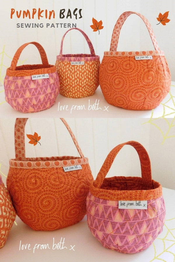 Pumpkin Bags sewing pattern