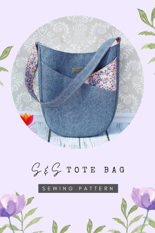 S and S Tote Bag purse sewing pattern with video - Sew Modern Bags