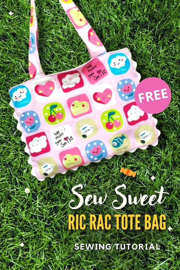 Sew Sweet Ric Rac Tote Bag FREE sewing tutorial