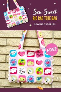Sew Sweet Ric Rac Tote Bag FREE sewing tutorial - Sew Modern Bags