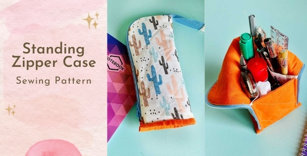 Standing Zipper Case sewing pattern - Sew Modern Bags
