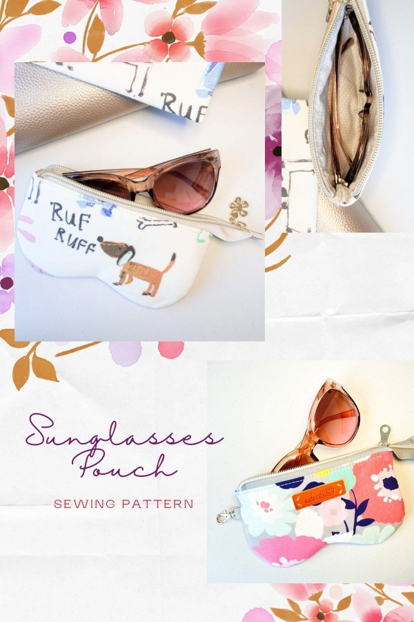 Cute sunglasses case - free sewing pattern - Sew Modern Bags