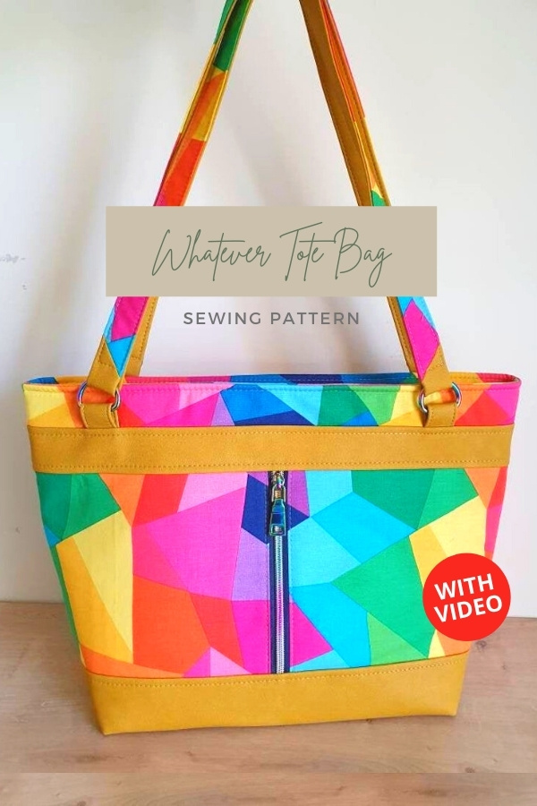 Whatever Tote Bag sewing pattern (with videos)