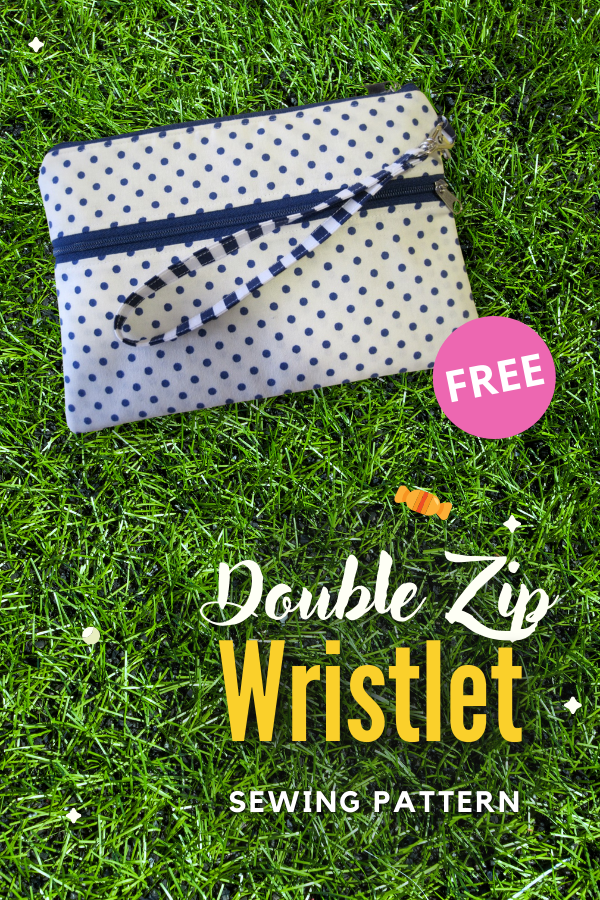 Double Zip Wristlet FREE sewing pattern