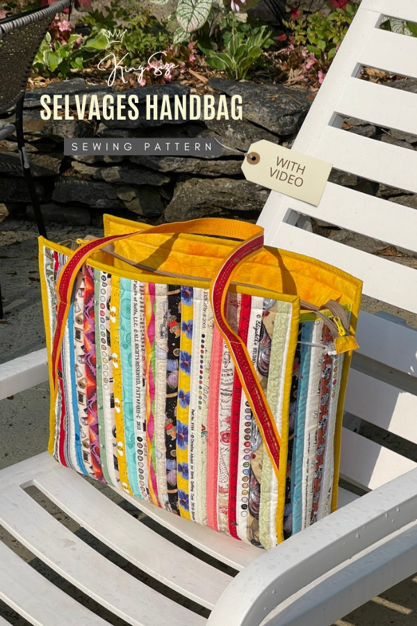 King Size Selvages Handbag sewing pattern (with video)