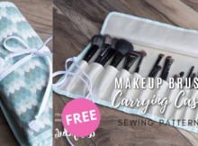 Makeup Brush Carrying Case FREE sewing pattern