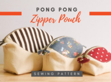 Pong Pong Zipper Pouch sewing pattern