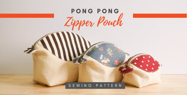 Pong Pong Zipper Pouch sewing pattern - Sew Modern Bags