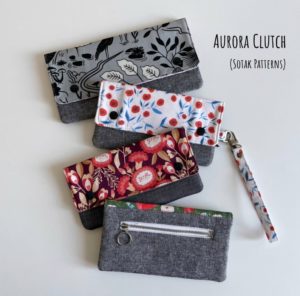 Aurora Clutch (2 sizes) - Sew Modern Bags