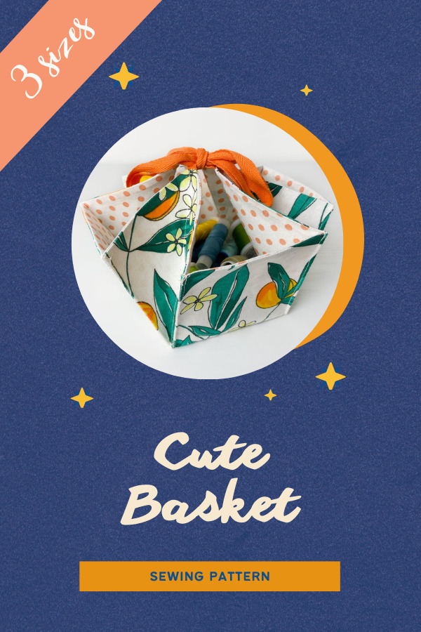 Cute Basket sewing pattern (3 sizes)