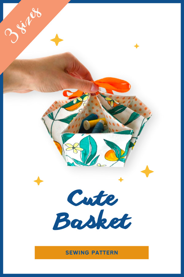 Cute Basket sewing pattern (3 sizes)
