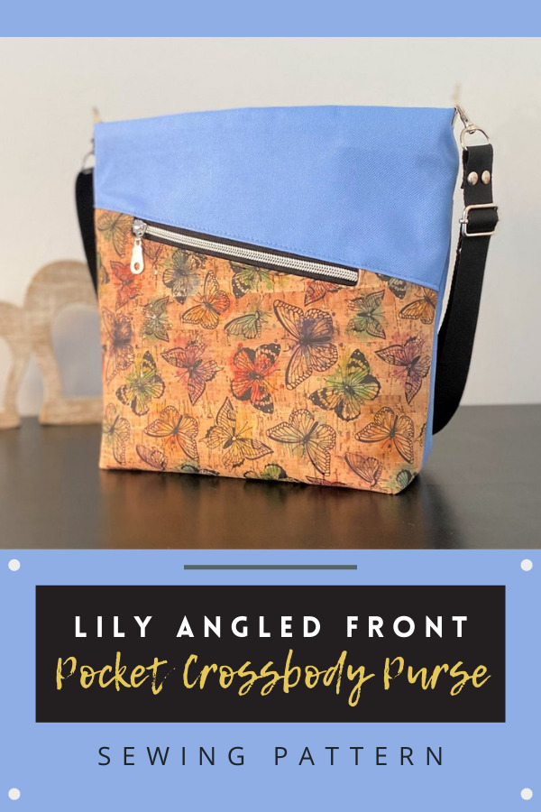 Lily Angled Front Pocket Crossbody Purse sewing pattern
