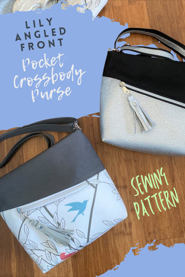 Lily Angled Front Pocket Crossbody Purse sewing pattern