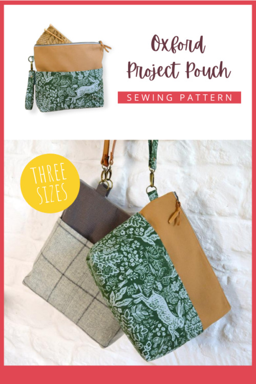 Oxford Project Pouch sewing pattern (3 sizes) - Sew Modern Bags