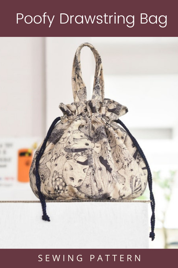 Poofy Drawstring Bag sewing pattern