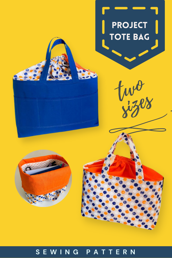 Project Tote Bag sewing pattern (2 sizes)