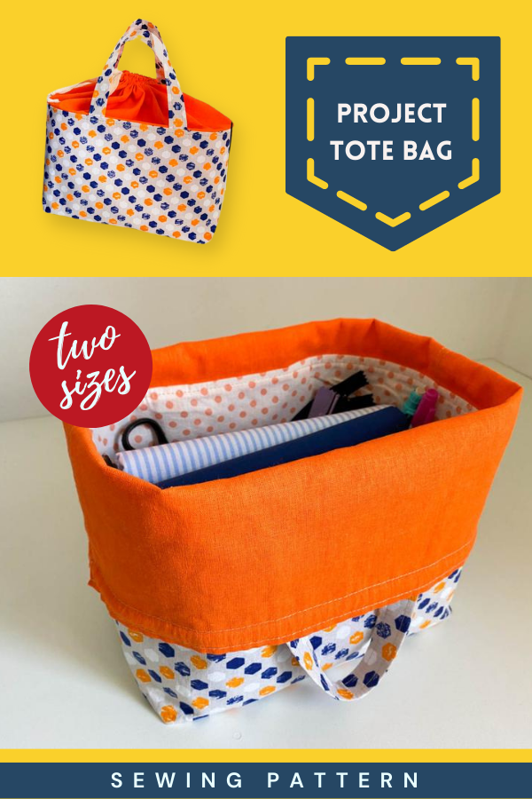 Project Tote Bag sewing pattern (2 sizes)