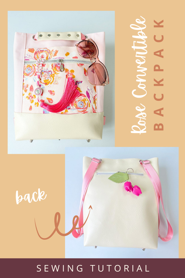 Rose Convertible Backpack sewing pattern