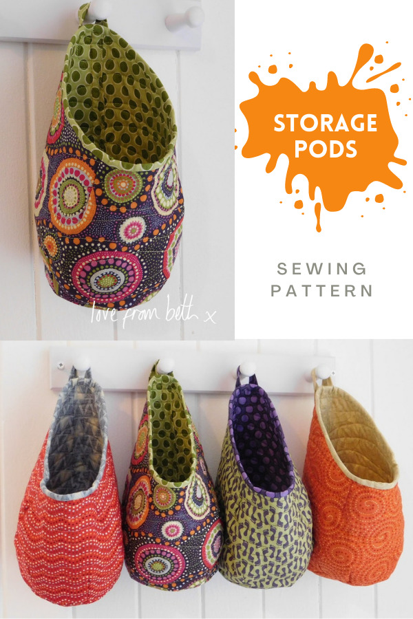 Storage Pods sewing pattern